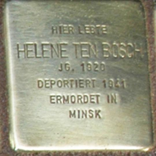 Stolperstein dedicated to Helene ten Bosch