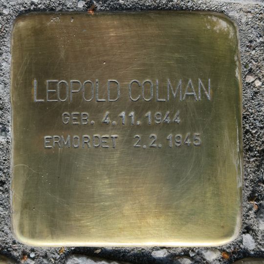 Stolperstein dedicated to Leopold Colman