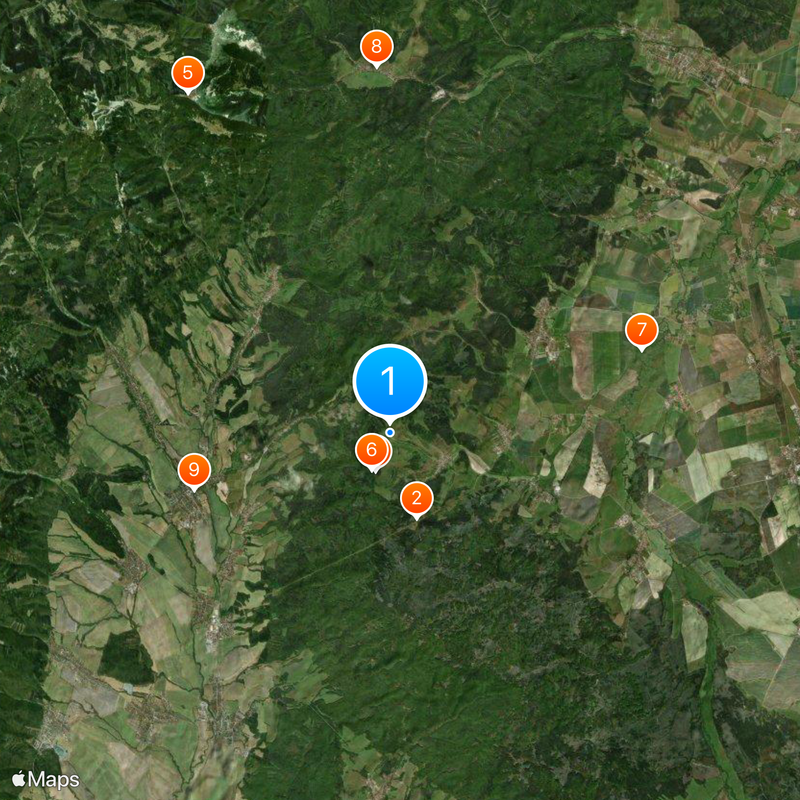 Cesta hrdinov SNP Mappa
