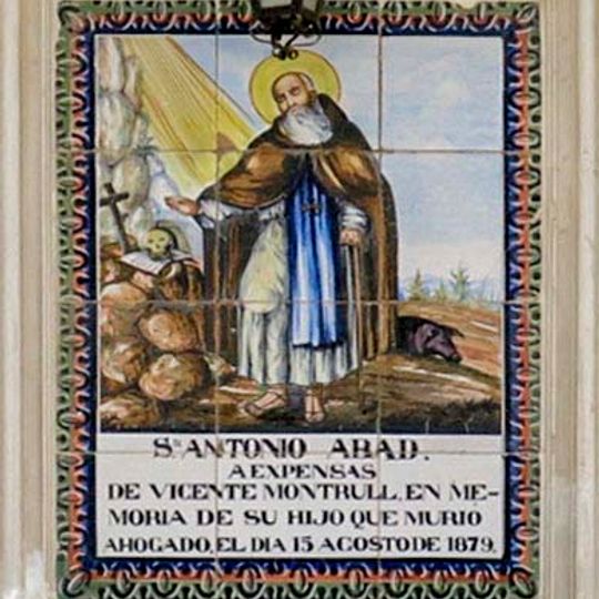Ceramic panel of Saint Anthony the Great