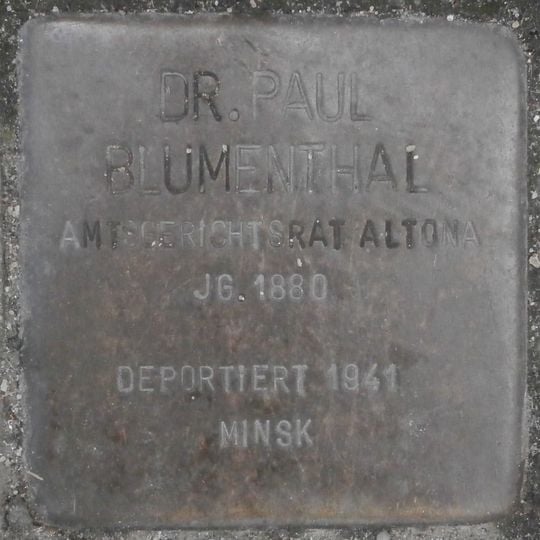 Stolperstein em memória de Paul Blumenthal