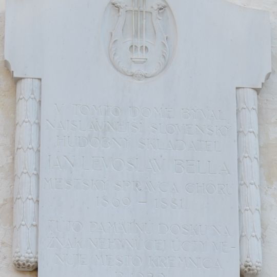 Pôsobisko J. L. Bellu, tabuľa pamätná