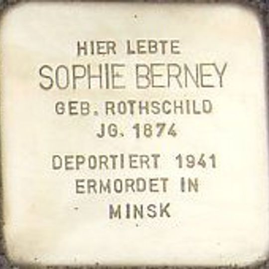 Stolperstein en memoria de Sophie Berney