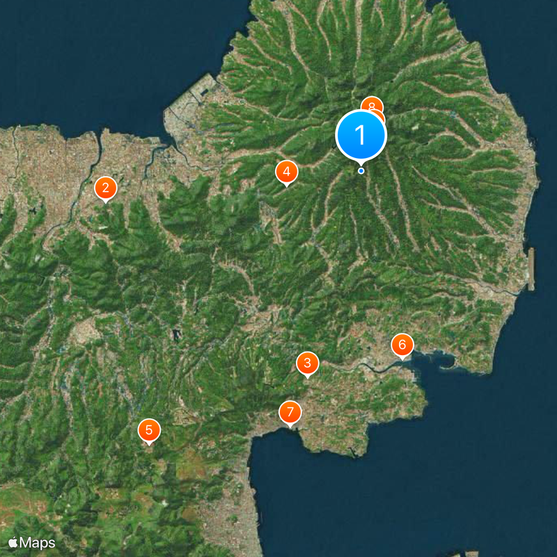 Kunisaki Peninsula Map