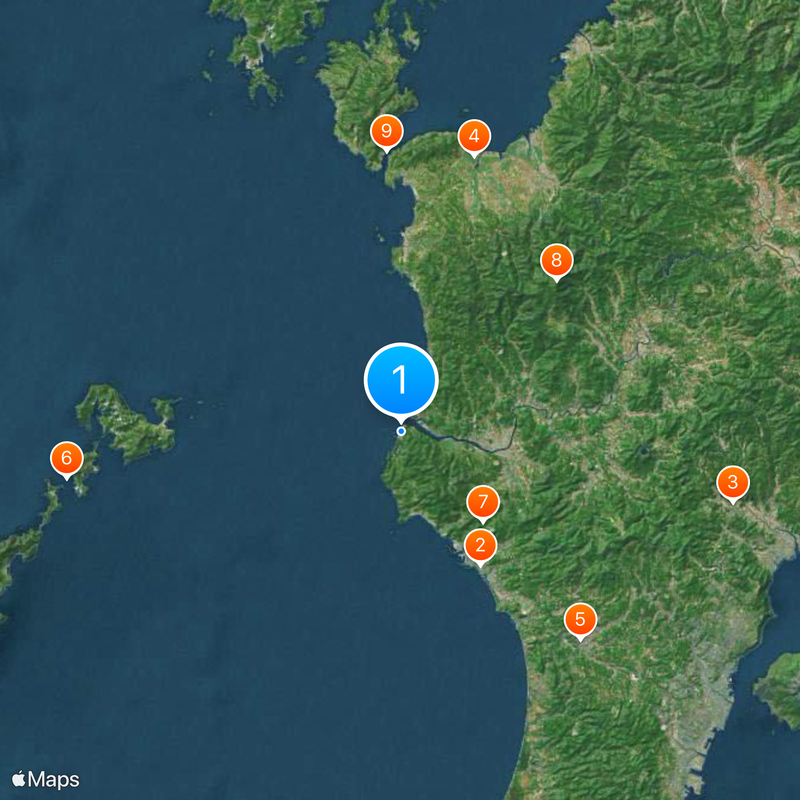 Sendai Nuclear Power Plant Map