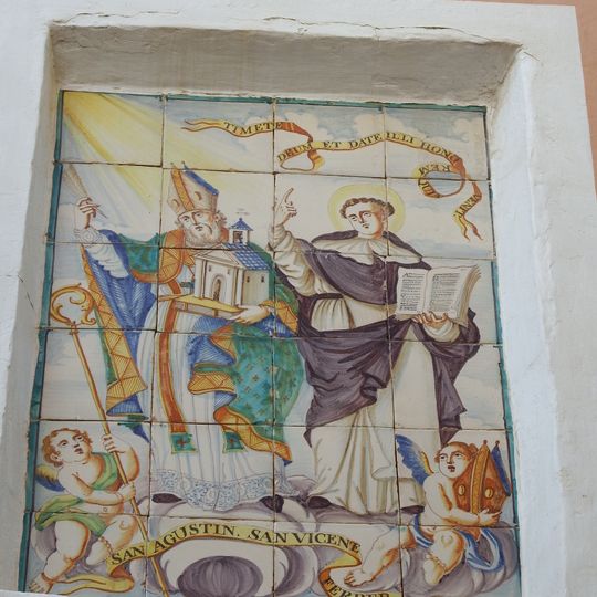 Retablo cerámico de San Vicente y San Agustín