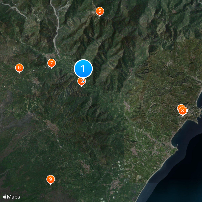 Gole dell’Alcantara Kaart