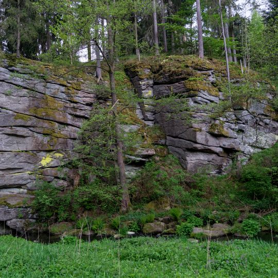 Granitfelsen im Egertal SW von Silberbach