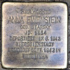 Stolperstein dedicated to Anna Ewenstein