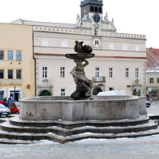 Fountain with a statue of Triton
