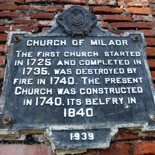 Church of Milaor historical marker
