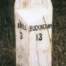 Milepost, Kingswood Lane; Long Wood, N of turn to Clearfields Farm