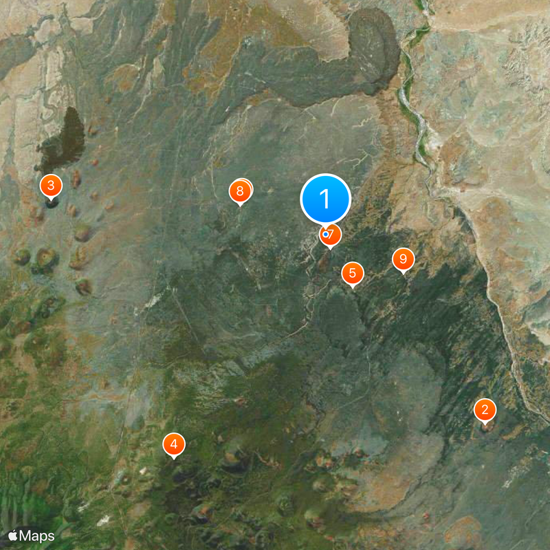 Wupatki National Monument Mappa