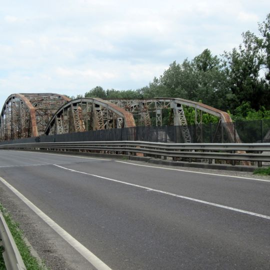 Road bridge over the Tisza in Tiszaug