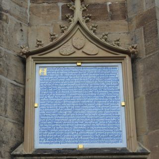 Pamětní deska položení základního kamene katedrály svatého Víta na Pražském hradě