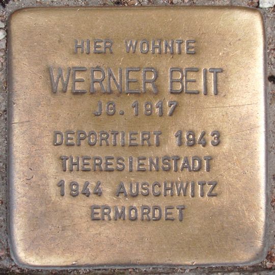 Stolperstein dedicated to Werner Beit