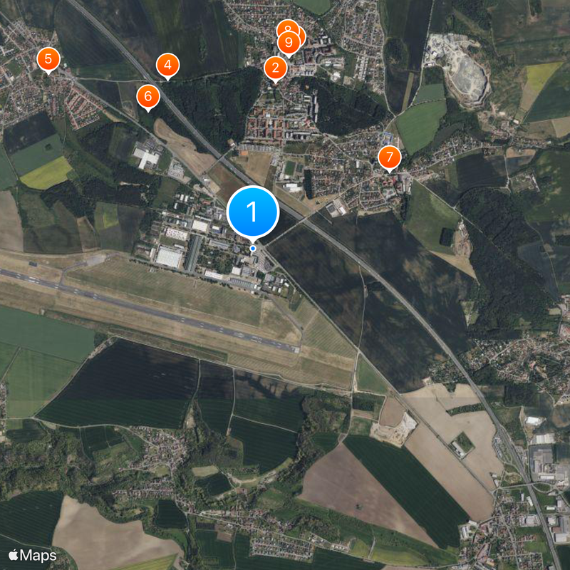AERO Vodochody Aerospace Map