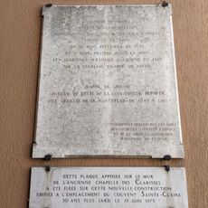 Commémoration Chapelle des Clarisses