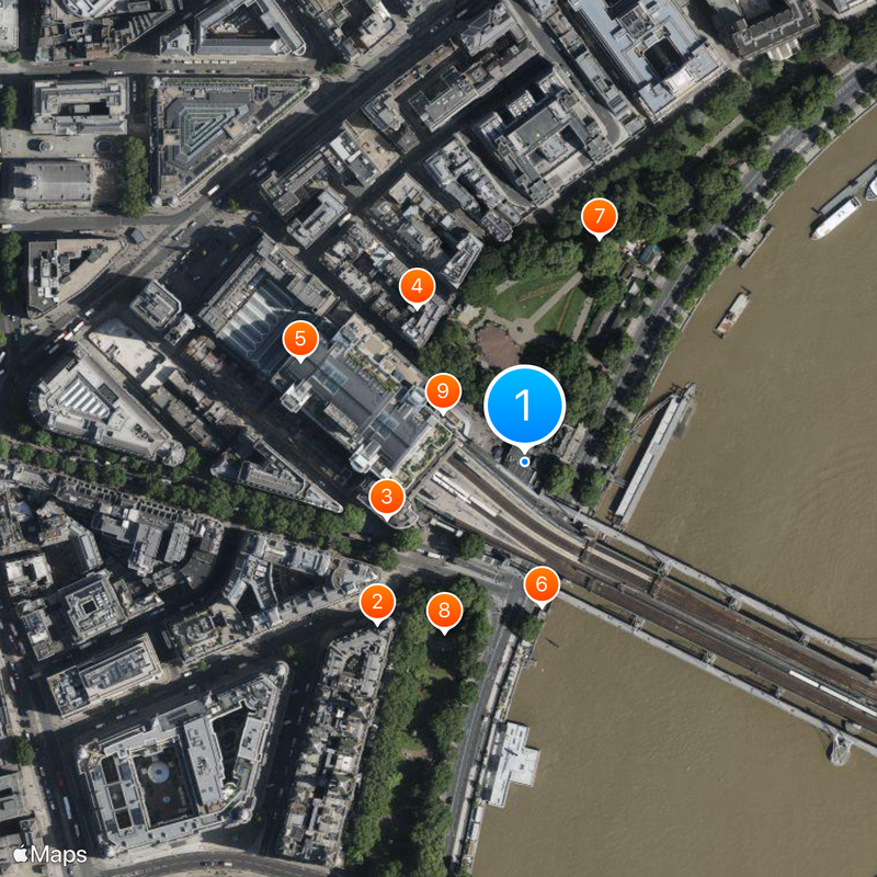 Embankment tube station Map