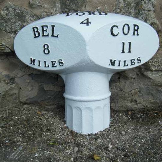 Milepost By Lowick Vicarage