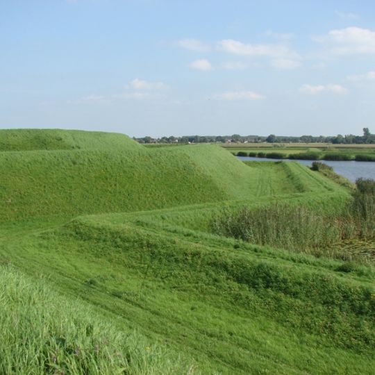 De overblijfselen van de in 1821 ontmantelde vesting