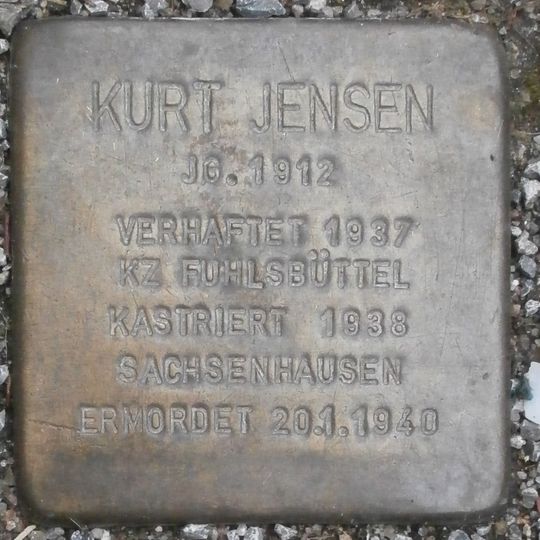 Stolperstein en memoria de Kurt Jensen