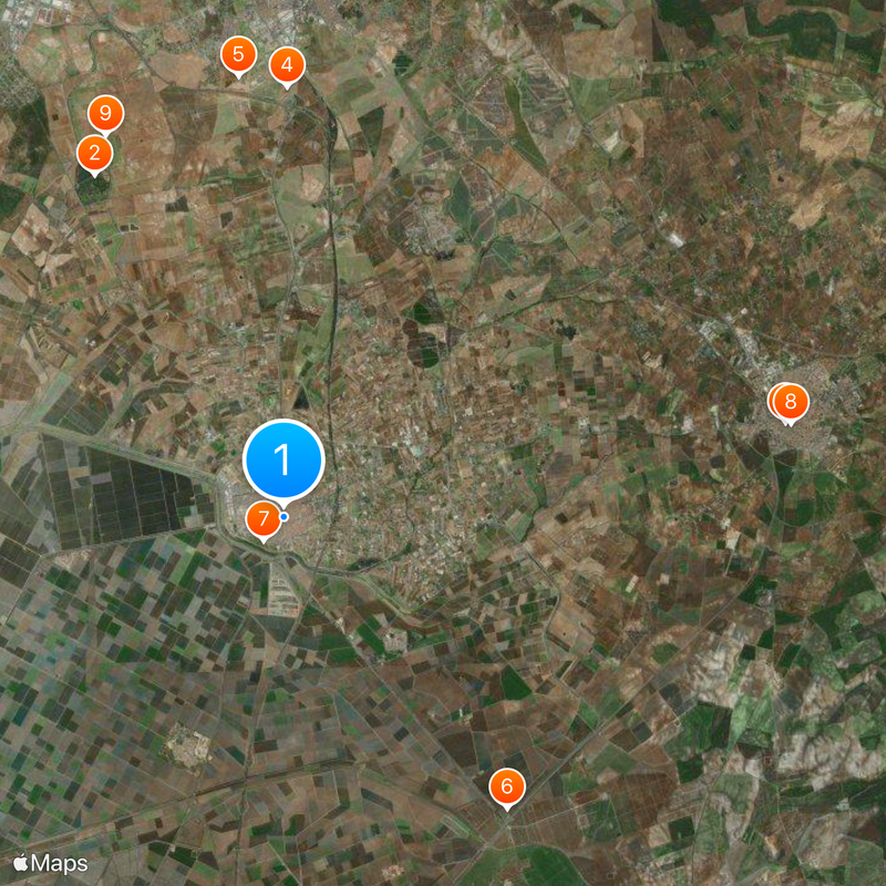 Los Palacios y Villafranca Map