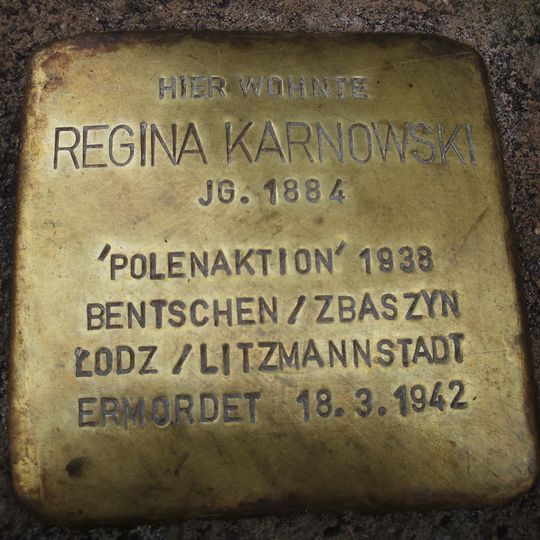 Stolperstein für Regina Karnowski