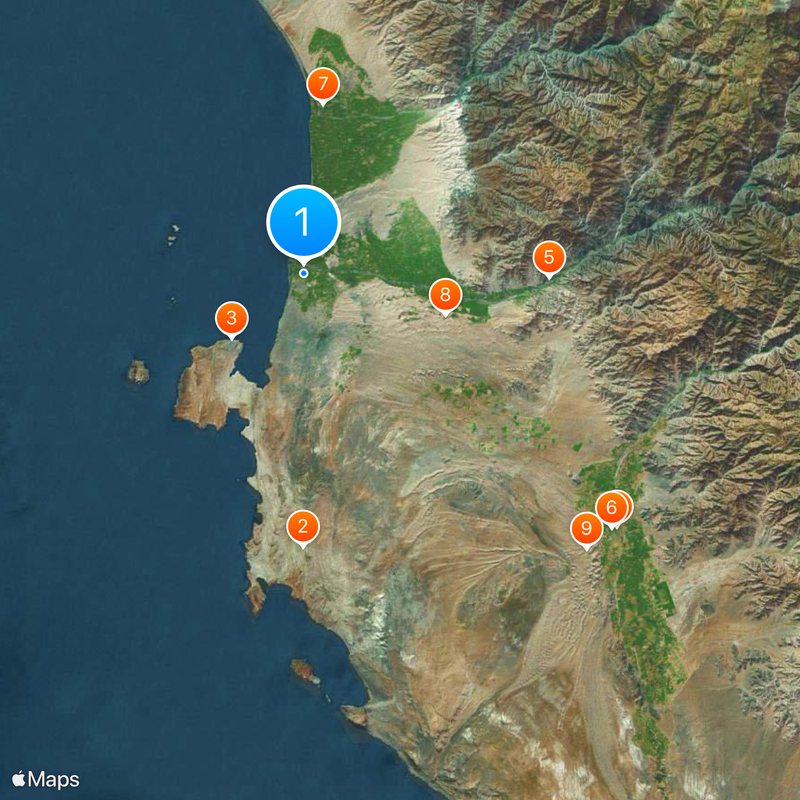 Provincia di Pisco Mappa