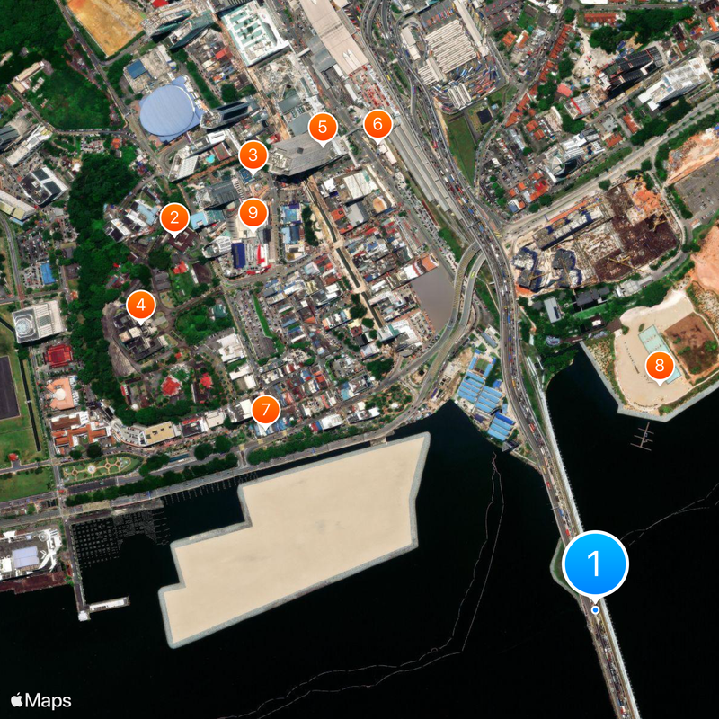 Johor–Singapore Causeway Map