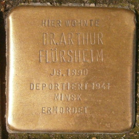 Stolperstein dedicated to Arthur Flörsheim