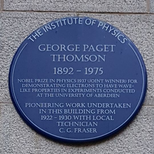 Commemorative plaque to  George Paget Thomson