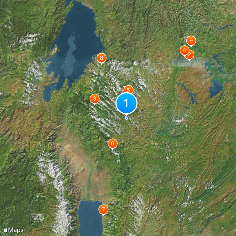 Nuestra Señora de Kibeho Mapa