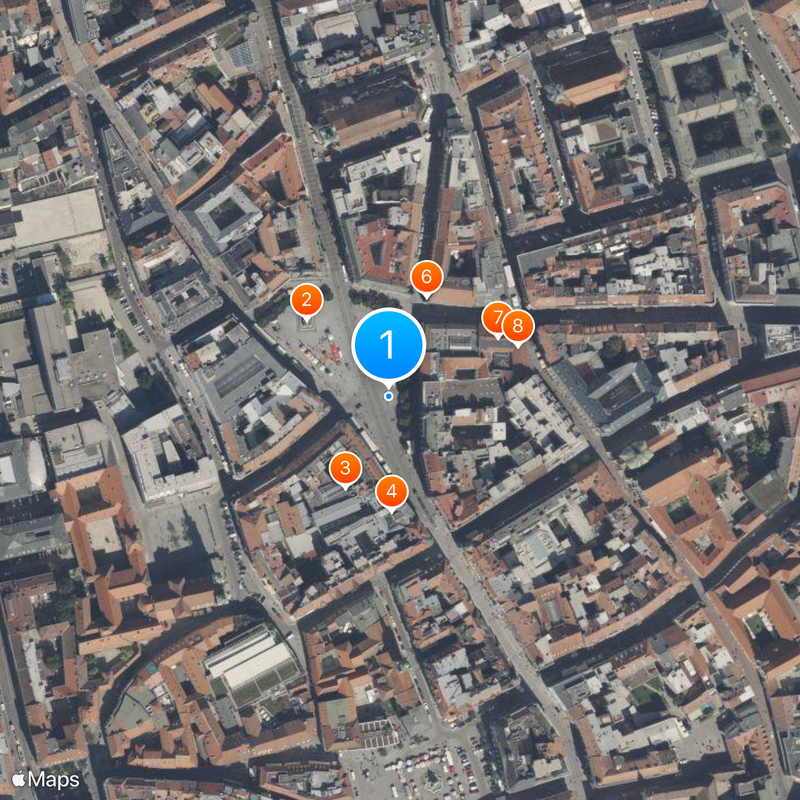 Brno astronomical clock Map