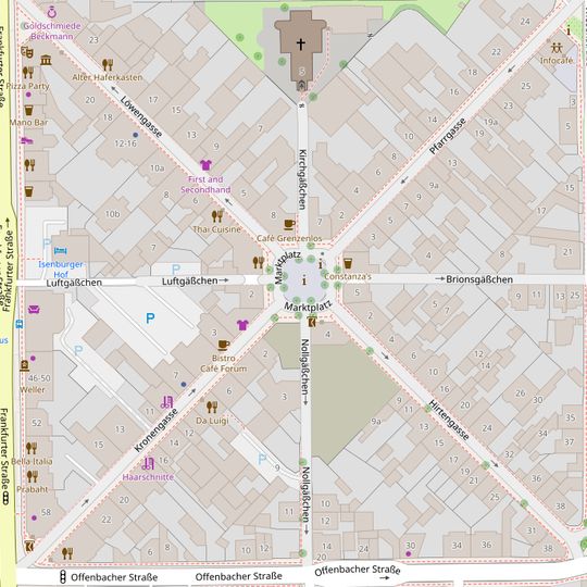 Straßengrundriss des Alten Ortes