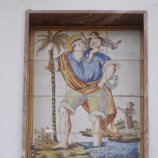 Ceramic panel of Saint Christopher