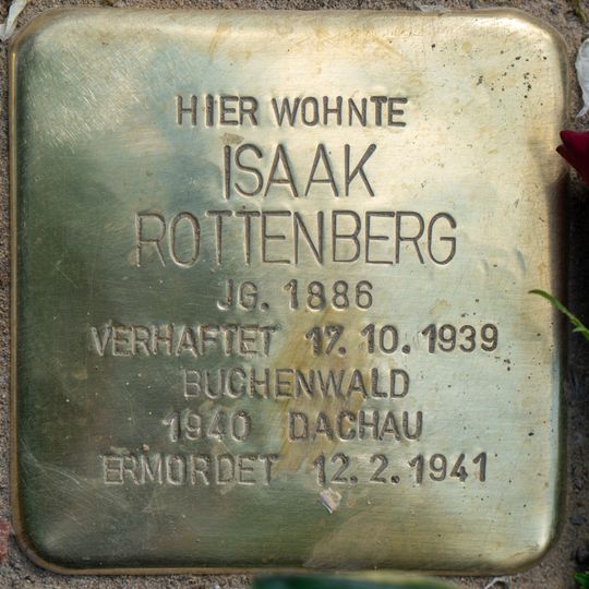 Stolperstein en memoria de Isaak Rottenberg