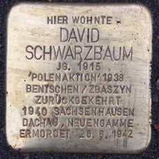 Stolperstein à la mémoire de David Schwarzbaum