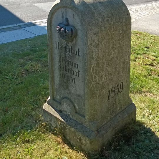 Royal Saxon milestone Comeniusstraße Herrnhut