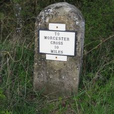 Milestone, Oak, W of Stonehouse Farm; a mile W of Bradley Green