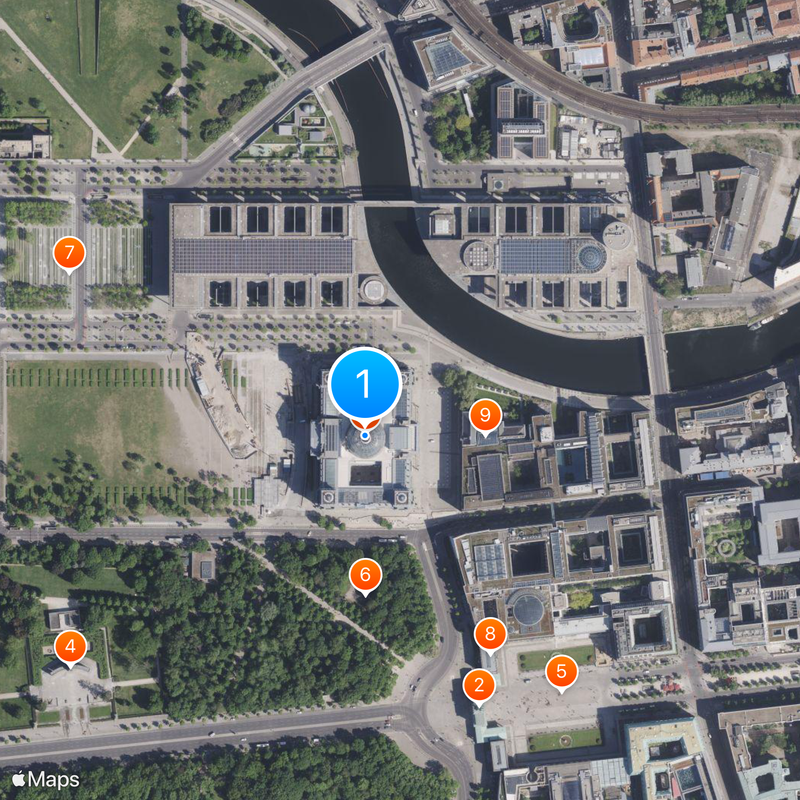 Reichstag-Kuppel Karte