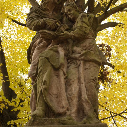 Statue of Saint Anne at Saints Peter and Paul church in Semily