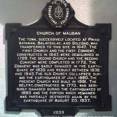 Church of Mauban historical marker