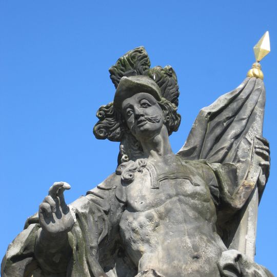 Fountain with statue of Saint Florian in Moravská Třebová