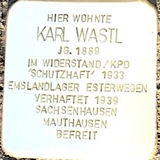 Stolperstein dedicated to Karl Wastl