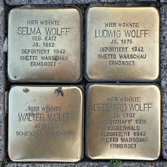 Stolperstein dedicated to Selma Wolff