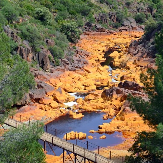 Puente-Pasarela sobre el río Tinto