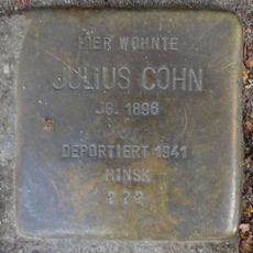 Stolperstein dedicated to Julius Cohn