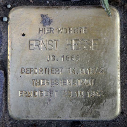 Stolperstein dedicated to Ernst Hesse