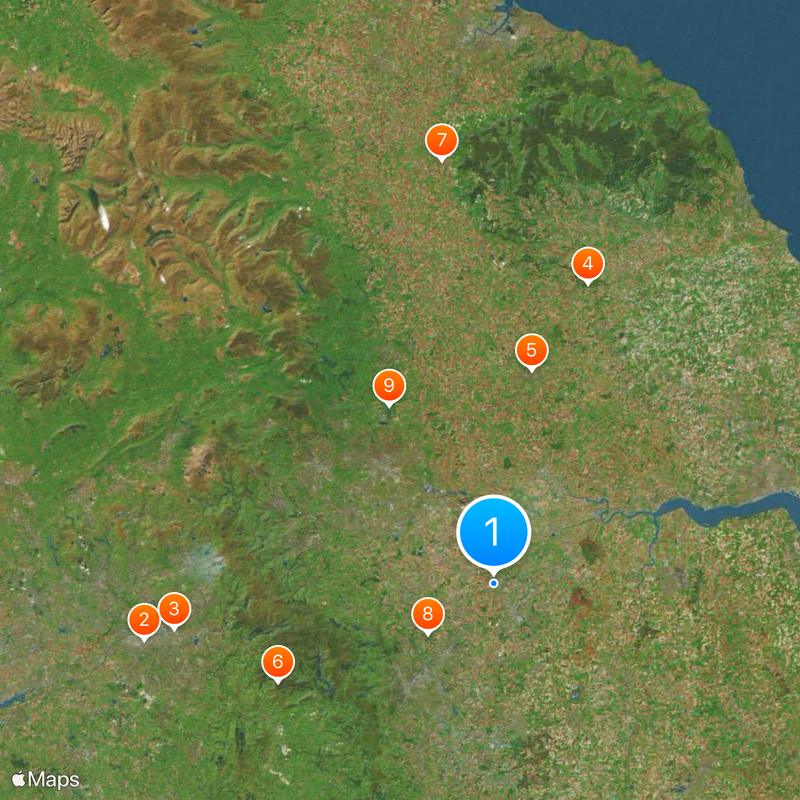 Yorkshire e Humber Mappa